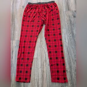 MEUNDIES Lounge Pants Red and Black Plaid Size XL